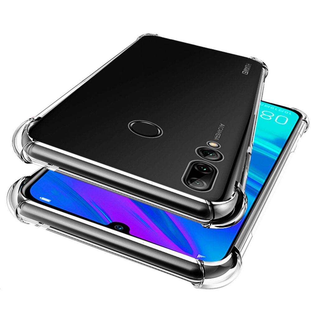 For Huawei Honor 10i Phone Case Transparent Soft Gel TPU Reinforced Corners Cushion Bumper Shockproof Drop Protection Case Cover