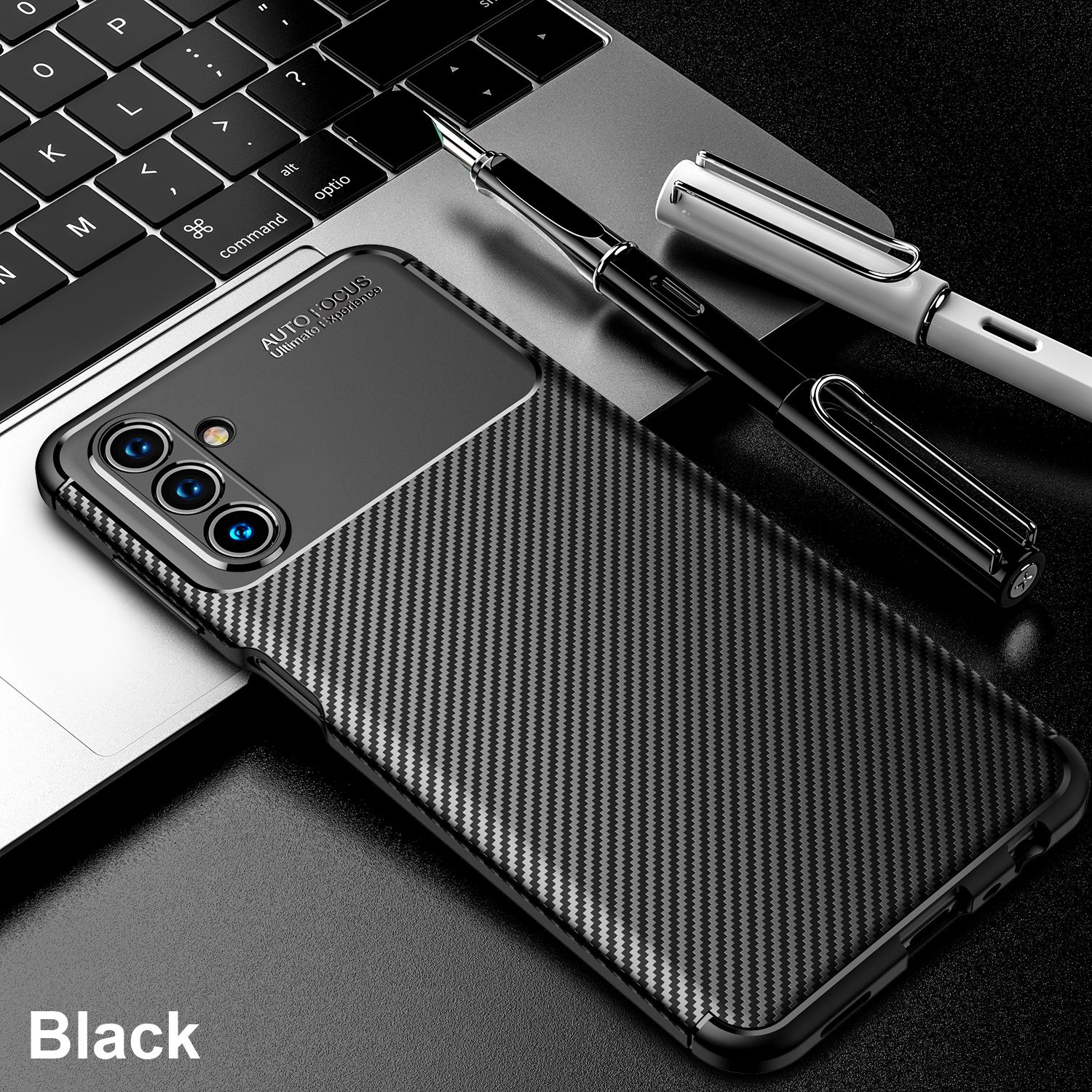 iCaseCover for Samsung Galaxy A13 5G Soft Case Shockproof Carbon Fiber Slim Back Protective Cover