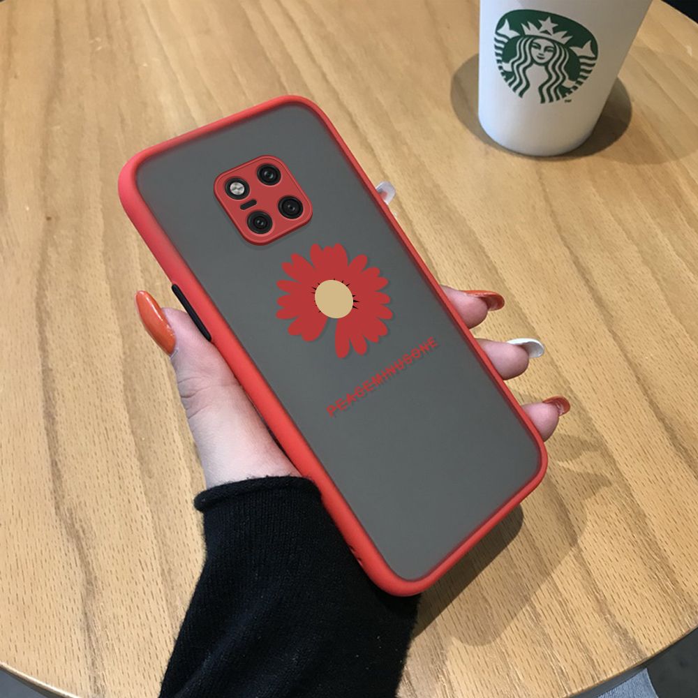 Jizetin for Huawei Mate 20 Pro Back Cover Small Fresh Daisies Mobile Phone Case Ultra Thin Full Lens Protection Phone Case for Girl