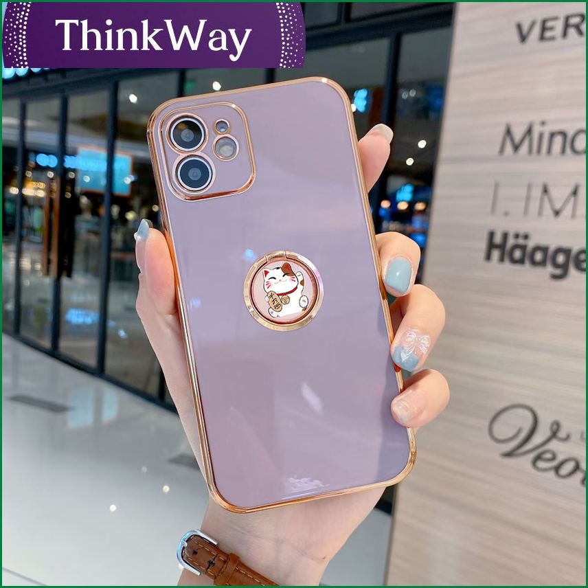 vivoX60Pro mobile phone shell new suitable for iqooZ3 Rubik's cube electroplating ring y73S9 silicone X50 protective sleeve