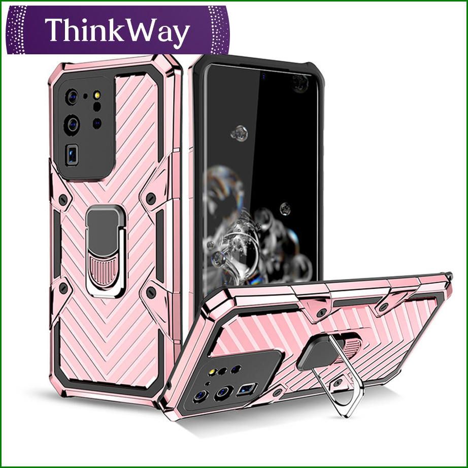 Phone Case Hybrid TPU+PC Magnetic Ring Holder Protection Shockproof Back Cover Casing For Samsung A91/M80S/S10 Lite & Samsung A21 (European version)