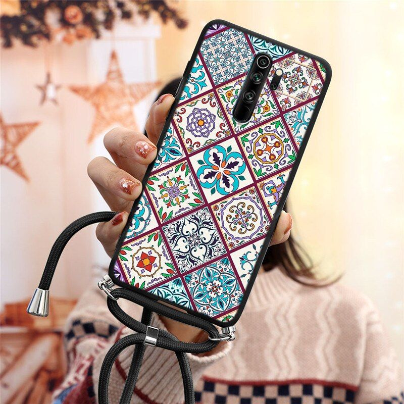 Lanyard Crossbody Necklace Strap Cord Case For Redmi Note 8 Pro Soft Cover For Xiaomi Redmi Note8 Pro Note 8Pro 8T 8 t Bumper