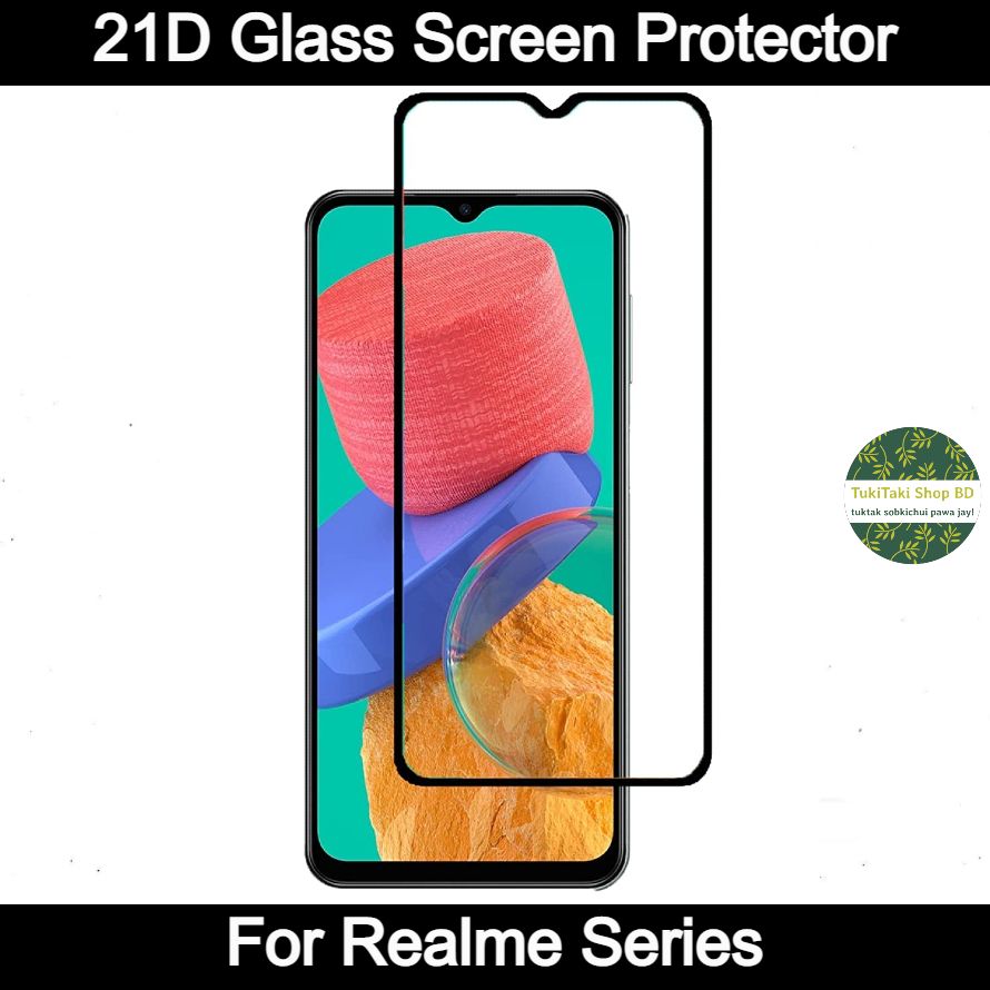For Realme C3 / C3i / C11 / C12 / C15 / C20 / C20A / C21 / C21Y / C25 / C25s / C25Y Front Screen Protector - 21D Tempered Glass 11H Film Explosion Proof OG Glass Screen Protector