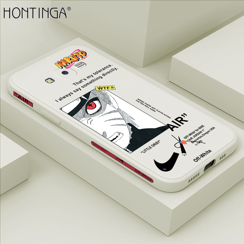 Hontinga for Samsung Galaxy J7 2015 / J7 Core Case Side Design New Anime Naruto for Boys Back Cover Soft Square Edge Pattern Liquid Silicone Trend Phone Cases