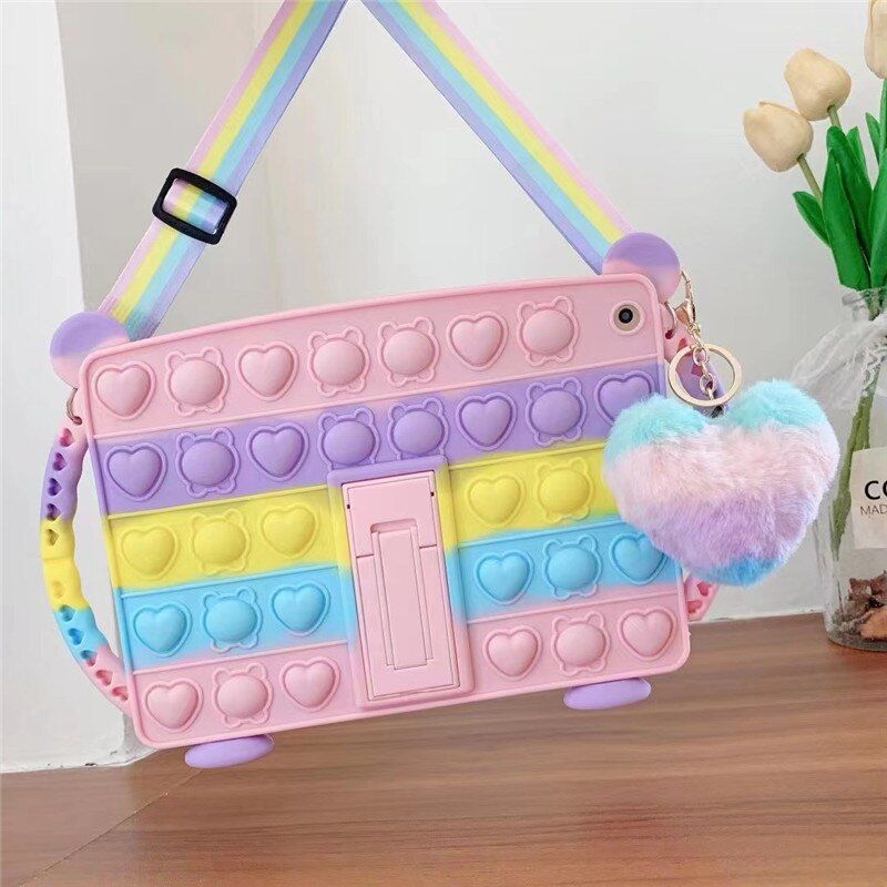 For Samsung Galaxy A 8.0 T290 P610 10.4 10.1 A7 S6 Lite 8.7 Case Kids Safe Foam Shockproof Shoulder Stand  cute Cover
