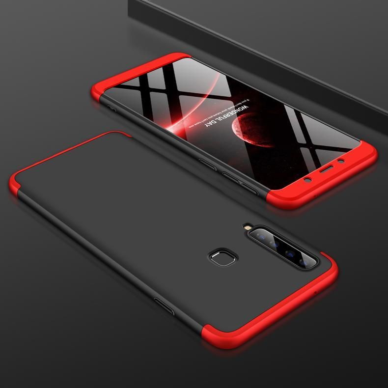 Samsung A9 (2018) 360 Degree GKK Phone Back Cover - Black and Red