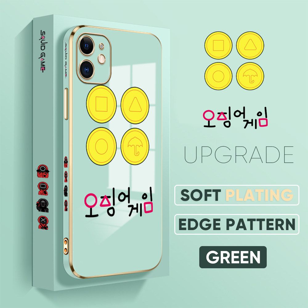 TA for iPhone 11 Back Cover Sugar Game Luxury 6D Plating Case Side Pattern Soft Silicone Square Phone Case