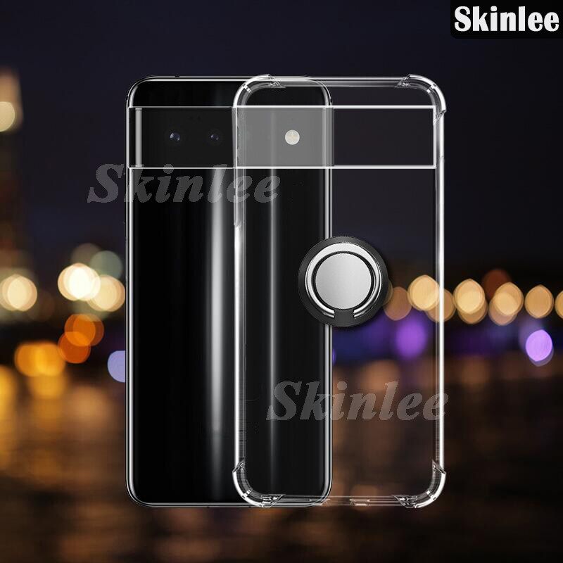 Phone case For Google Pixel 6 Back Cover Soft Clear Shockproof Car Magnetic Holder Ring Back Cover Google Pixel 6 Phone cases