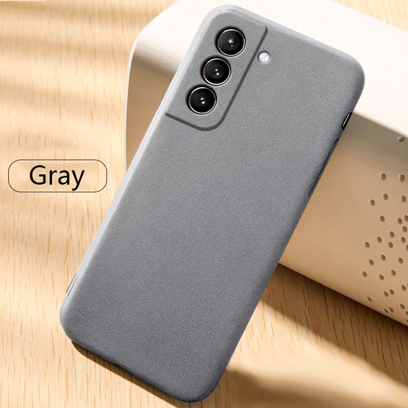Biruiqu For Samsung Galaxy S21 S21 Ultra S21 Plus Shockproof Anti Slip Soft TPU Sandstone Matte Back Case Cover