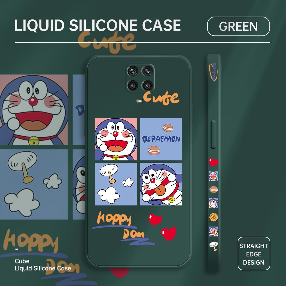 ZeroQiQi for Redmi Note 9S Case Cartoon Cat Phone Cover Soft Full Lens Protection Case Ultra Thin Soft Liquid Silicone Phone Case