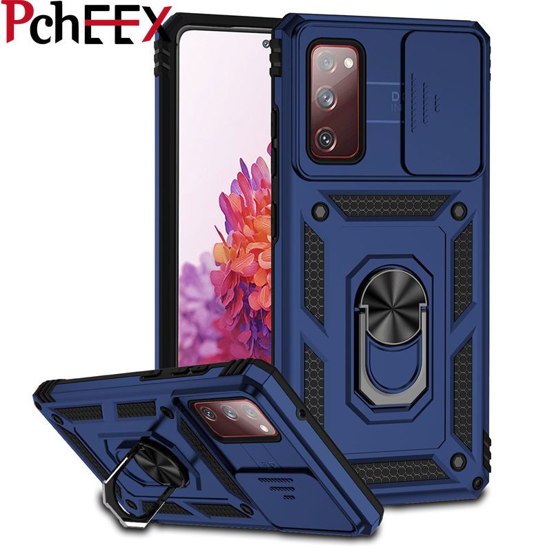 For Samsung Galaxy S20 FE Phone Case, 2022 New Push Window Magnetic Car Mount Anti-Fall Hard Cover