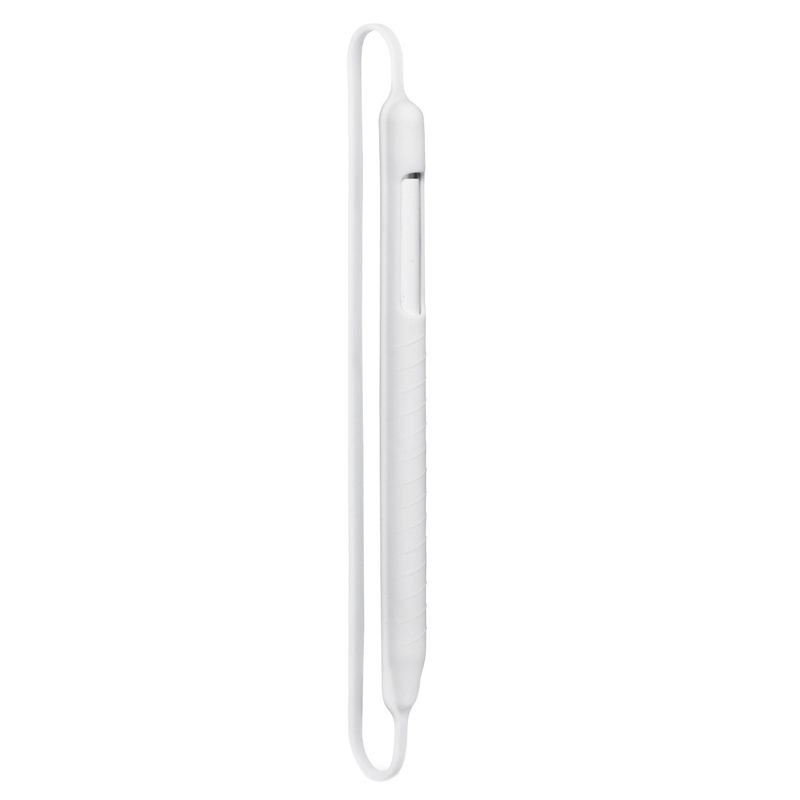 Anti-Slip Case Cover Soft Silicone Sleeve Skin with Tether Kit Protective Sleeve for Apple Pencil 1Nd/2Nd Case White
