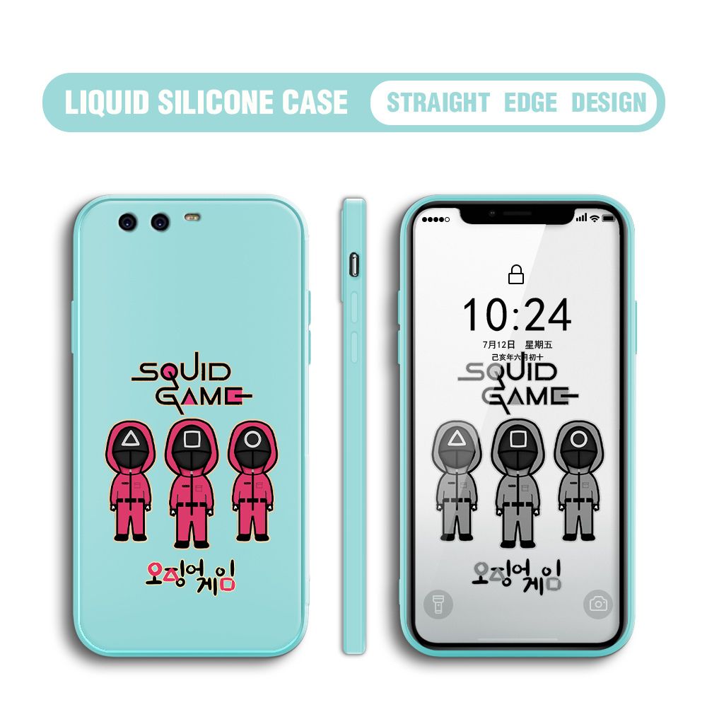 UCUC for Huawei P10 Case Trend Cartoon Korean Squid Phone Cover Liquid Silicone Case Phone Protective Case