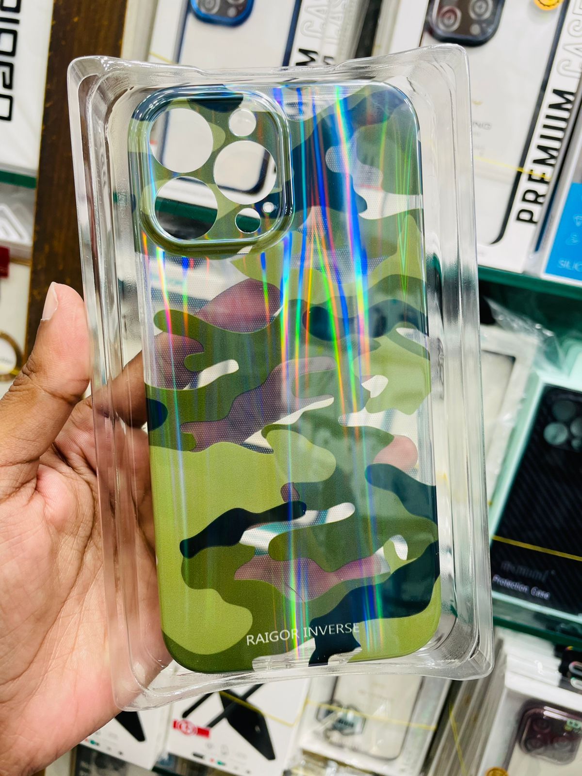Raigor Inverse Camo Design Silicone Case For iPhone 13