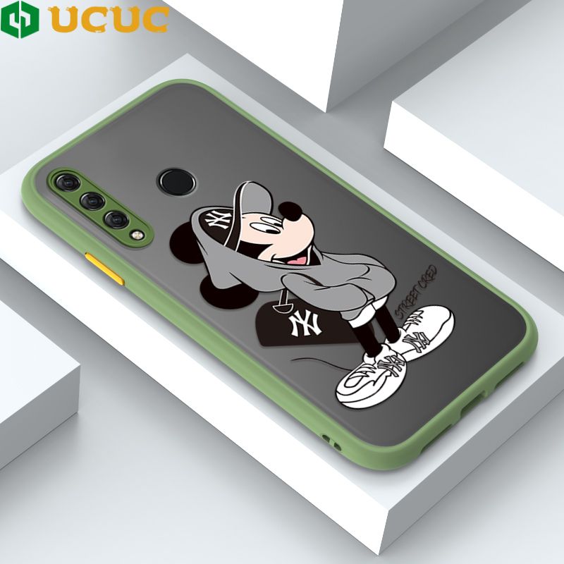 UCUC for Honor Y9 Prime 2019 Back Cover Handsome Mouse Frosted Transparent Hard Phone Case Thin Shockproof Full Cover Camera Protect Case