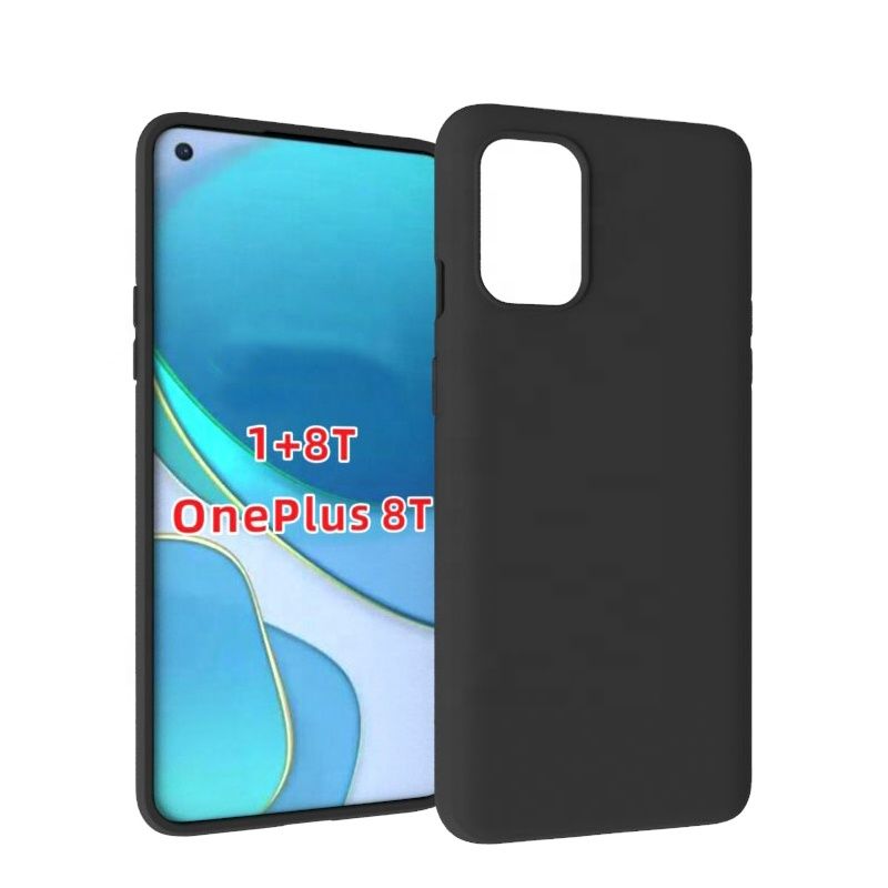 Black Silicon case FOR OnePlus 8t