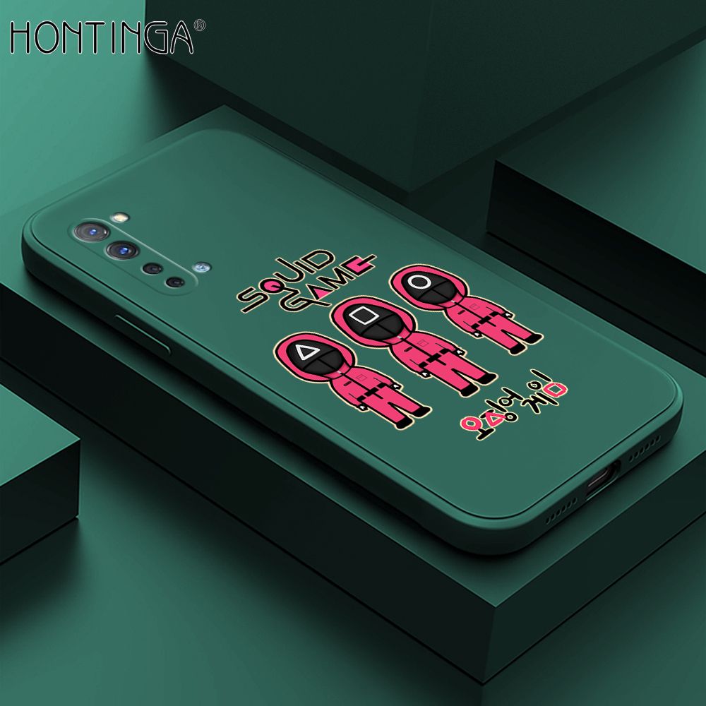 Hontinga for OPPO Reno3 5G Case Trend Cartoon Korean Squid Phone Cover Liquid Silicone Case Phone Protective Case