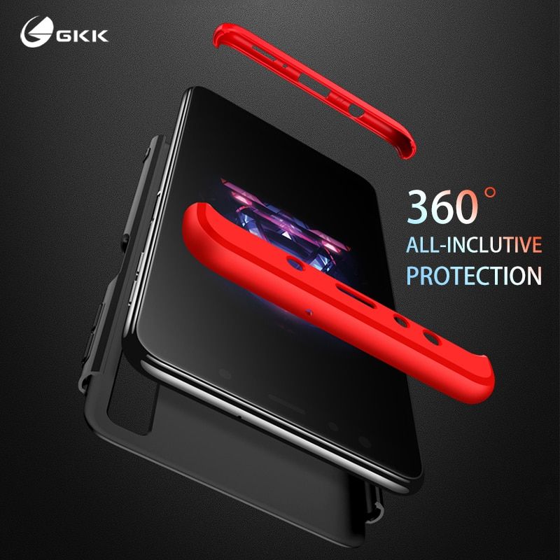Samsung Galaxy J7 Pro Luxury 360 Degree GKK Full Protection Back Cover - Red