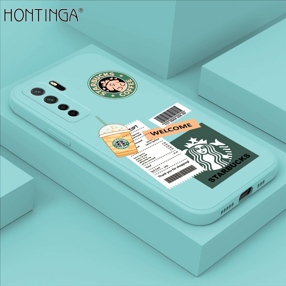 Hontinga for Huawei Nova 7 SE Case Cartoon Popularity Phone Case Soft Square Edge Silicone Cases Full Lens Cover Shockproof Protection Cover