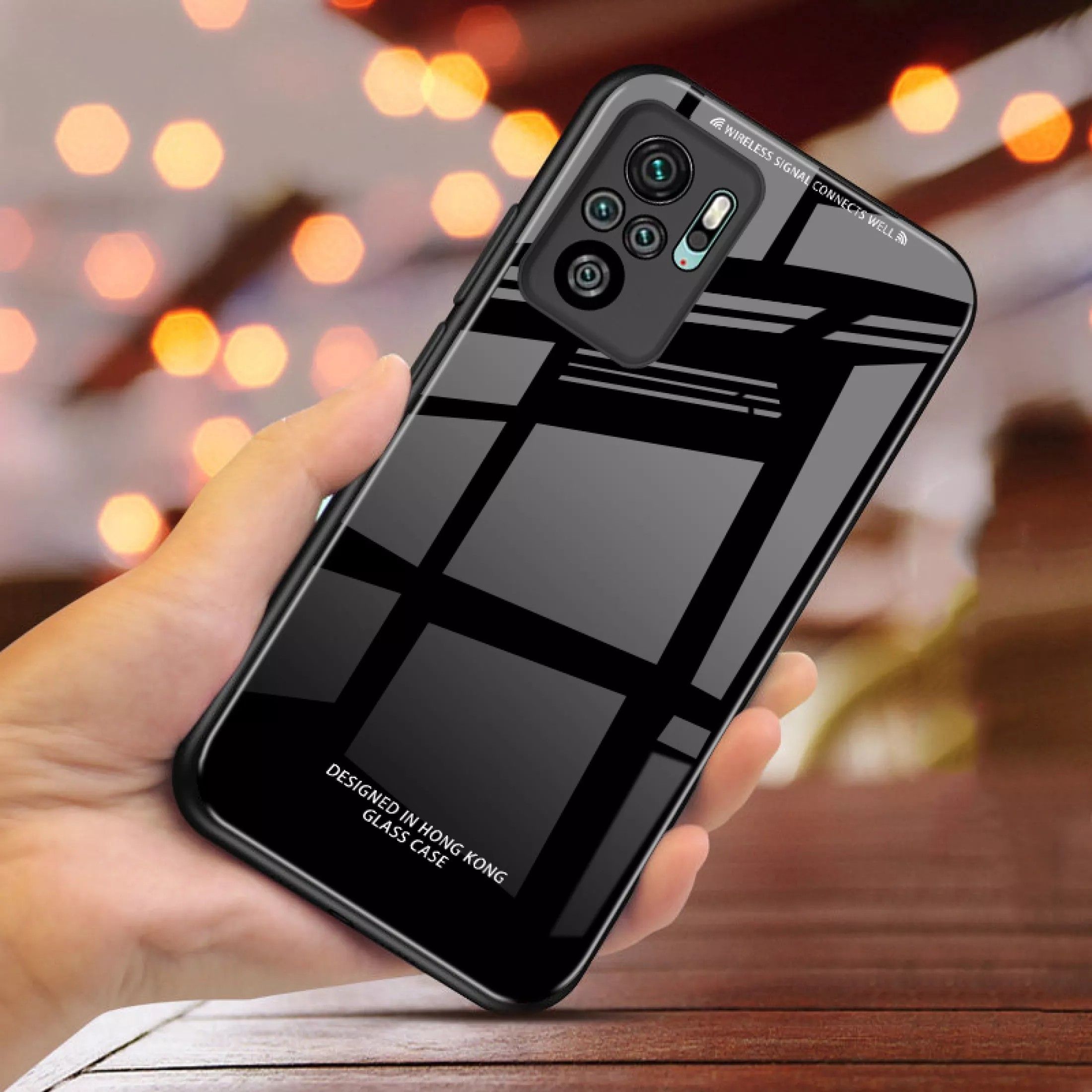 Xiaomi note10s/লাল mi note10 [4g] এর জন্য-হং কং ডিজাইনের স্ক্র্যাচপ্রুফ টেম্পার্ড গ্লাস কভার কেস