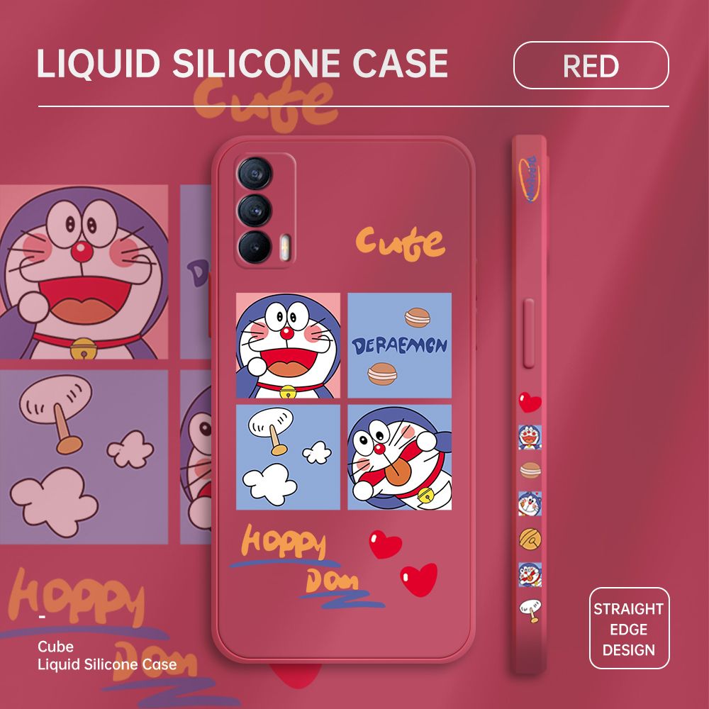 ZeroQiQi for Realme V15 5G Case Cartoon Cat Phone Cover Soft Full Lens Protection Case Ultra Thin Soft Liquid Silicone Phone Case