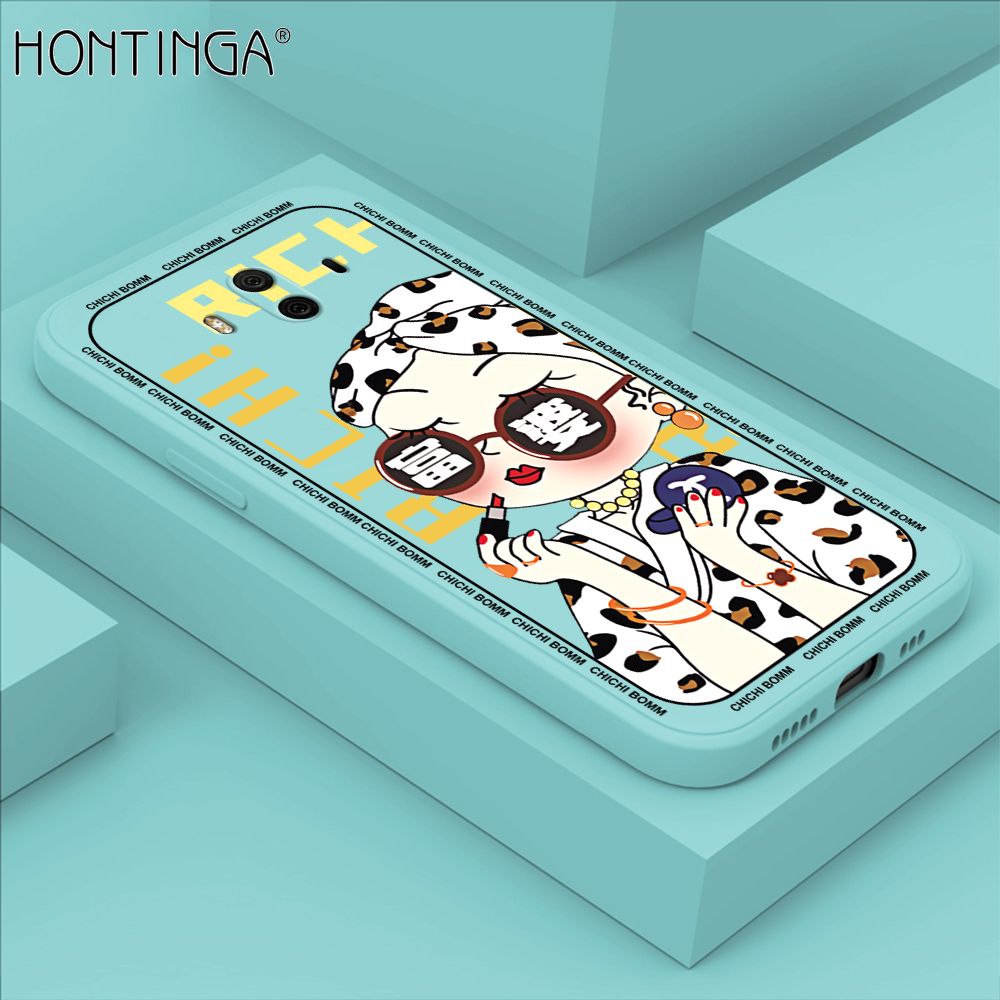 Hontinga for Huawei Mate 10 Case Fashion Sunglasses Rich Girl Phone Case Phone Case Soft Square Edge Silicone Cases Full Lens Cover Shockproof Protection Cover