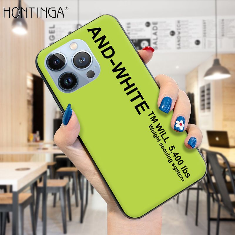 Hontinga for iPhone 13 Pro Max Case Simple Generous Clean Color Girls Boys Cases Shockproof Soft Silicone TPU Phone Cover