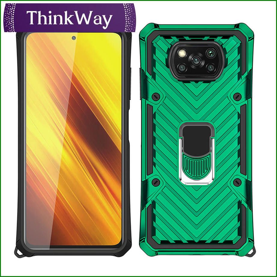 PC + TPU Shockproof Case with 360 Degree Rotating Ring Stand Phone Case For Redmi 6 & Redmi 6A