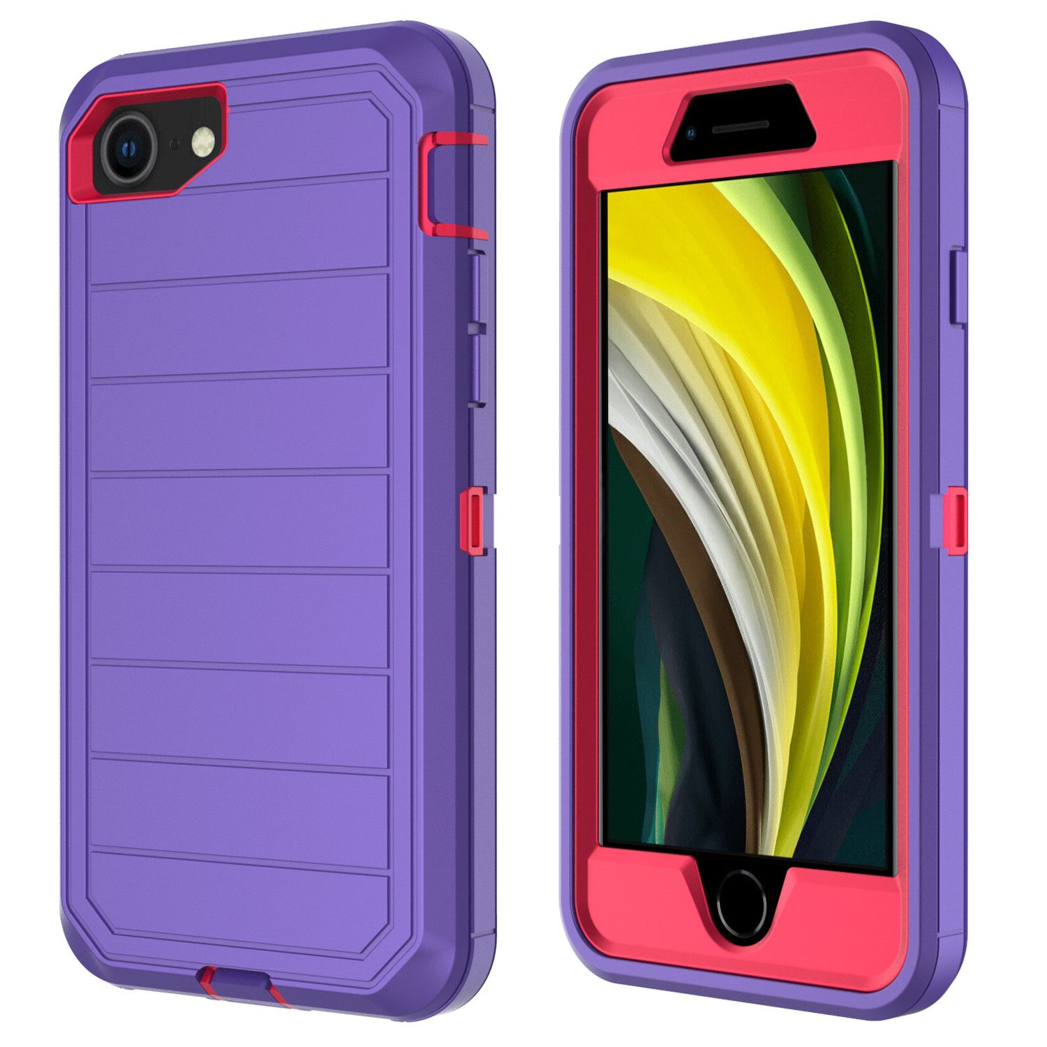 Anti-Scratch Protective Phone Case for IPhone SE2, Hard PC Frame + Soft TPU Back Cover for iPhone 6/7/8