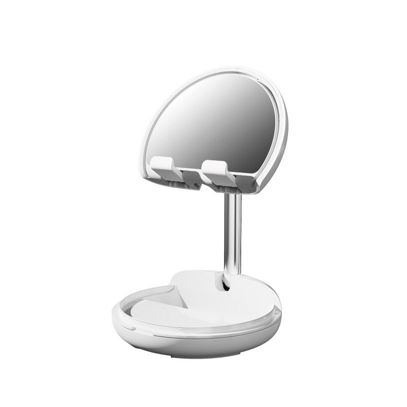 Desktop Mobile Phone Holder Makeup Mirror Universal Mobile Phone Tablet Bracket Creative Telescopic Lazy Bracket