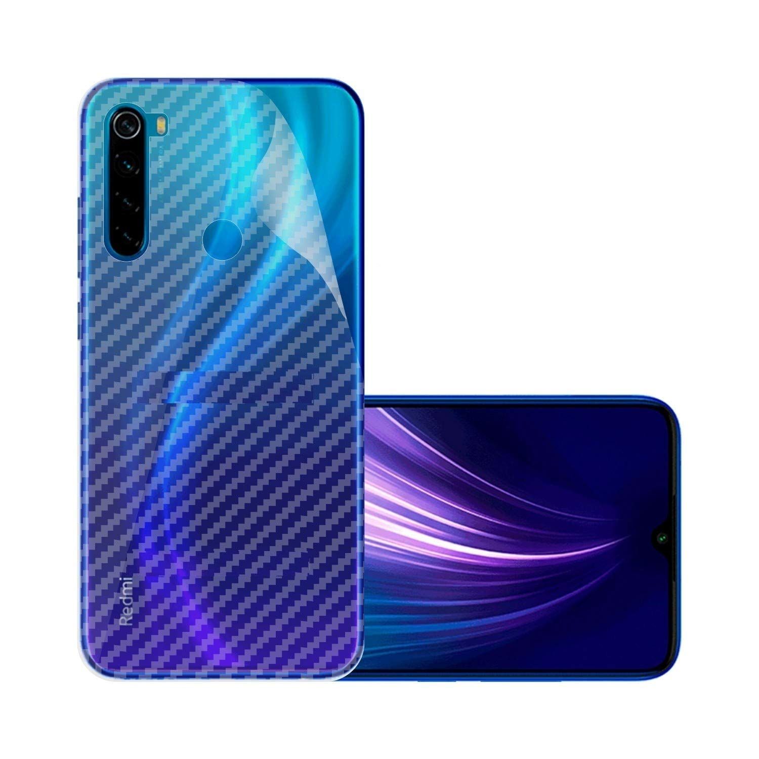 For Xiaomi Redmi Note 8 Carbon Fiber Sticker Vinyl Back Poly Skin Protector