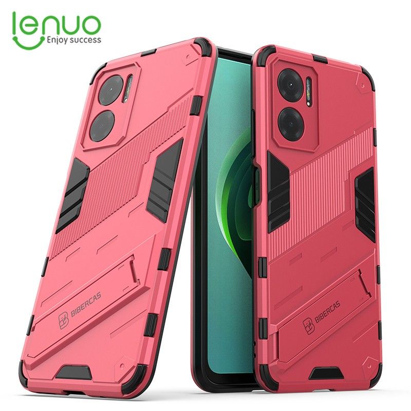 Lenuo Punk-Casing For Xiaomi Redmi Note 11E 5G / Redmi 11 Prime 5G Back Cover Eight-Color Anti-Fall And Anti-Slip Phone Bracket Lens Protection Cover Lovers Case