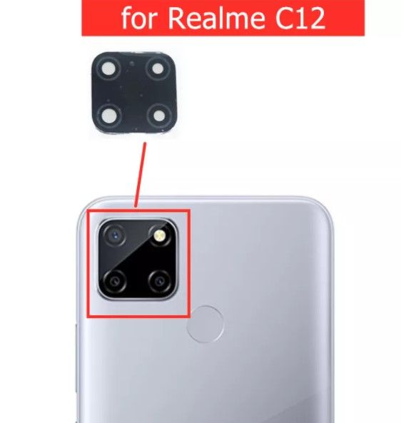 for Realme C12 Camera Main Glass Replacement Glass Slide, Glass Replacement Replace Objective Lens BACK Camera Rear Camera