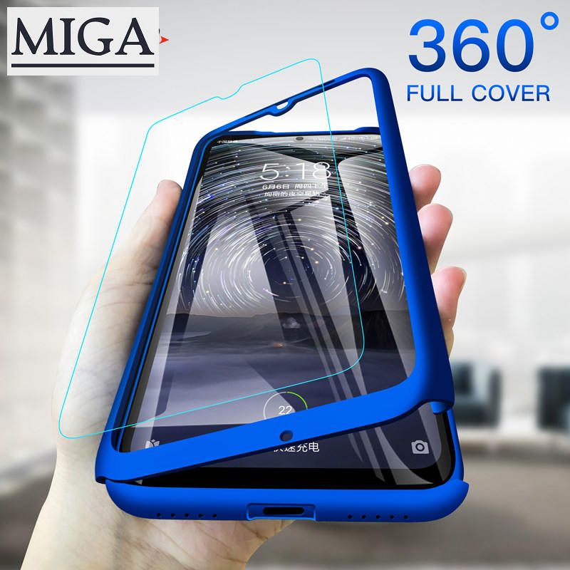 360 Full Cover Phone Case With Glass For OPPO F11 Pro F9 F7 F5 F3 F1S Hard PC Shockproof Protective Casing