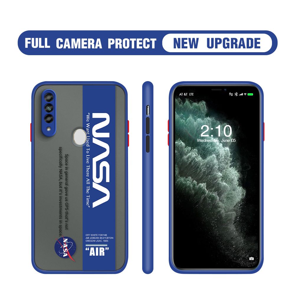 Hontinga for OPPO A31 2020 Case Astronaut Space Logo Cases Edge Frosted Transparent Phone Cover