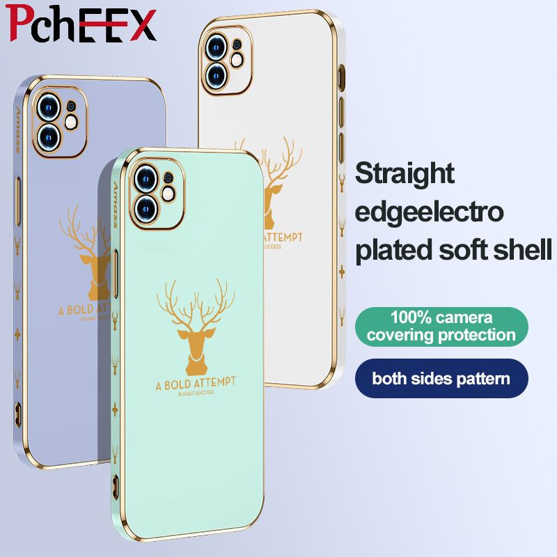 For iPhone 11 Pro Phone Case New upgrade anti-drop straight edge electroplating soft Cover
