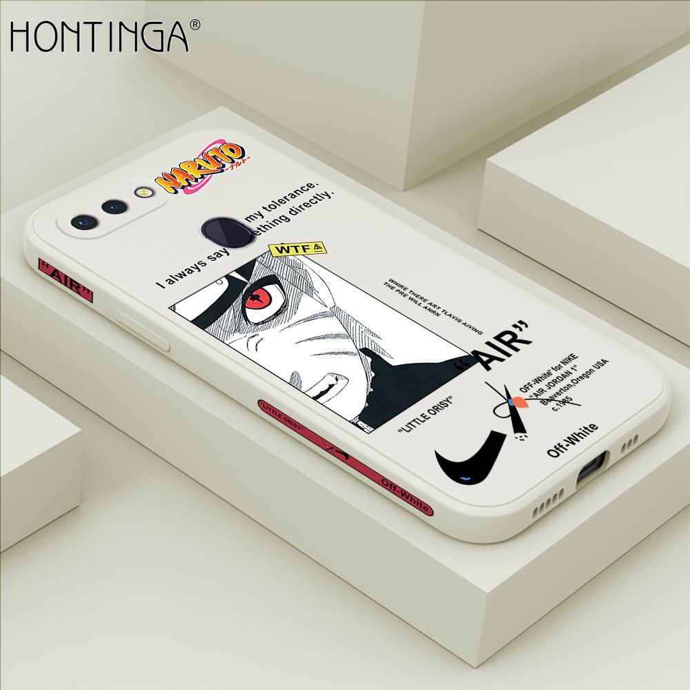 Hontinga for OPPO R15 Case Side Design New Anime Naruto for Boys Back Cover Soft Square Edge Pattern Liquid Silicone Trend Phone Cases