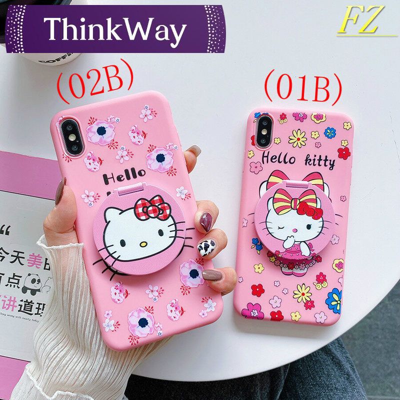 for Xiaomi Redmi 8 8A 7 7A 6 6A 5 5A Y3 Phone Case Hello Kitty With Makeup Mirror