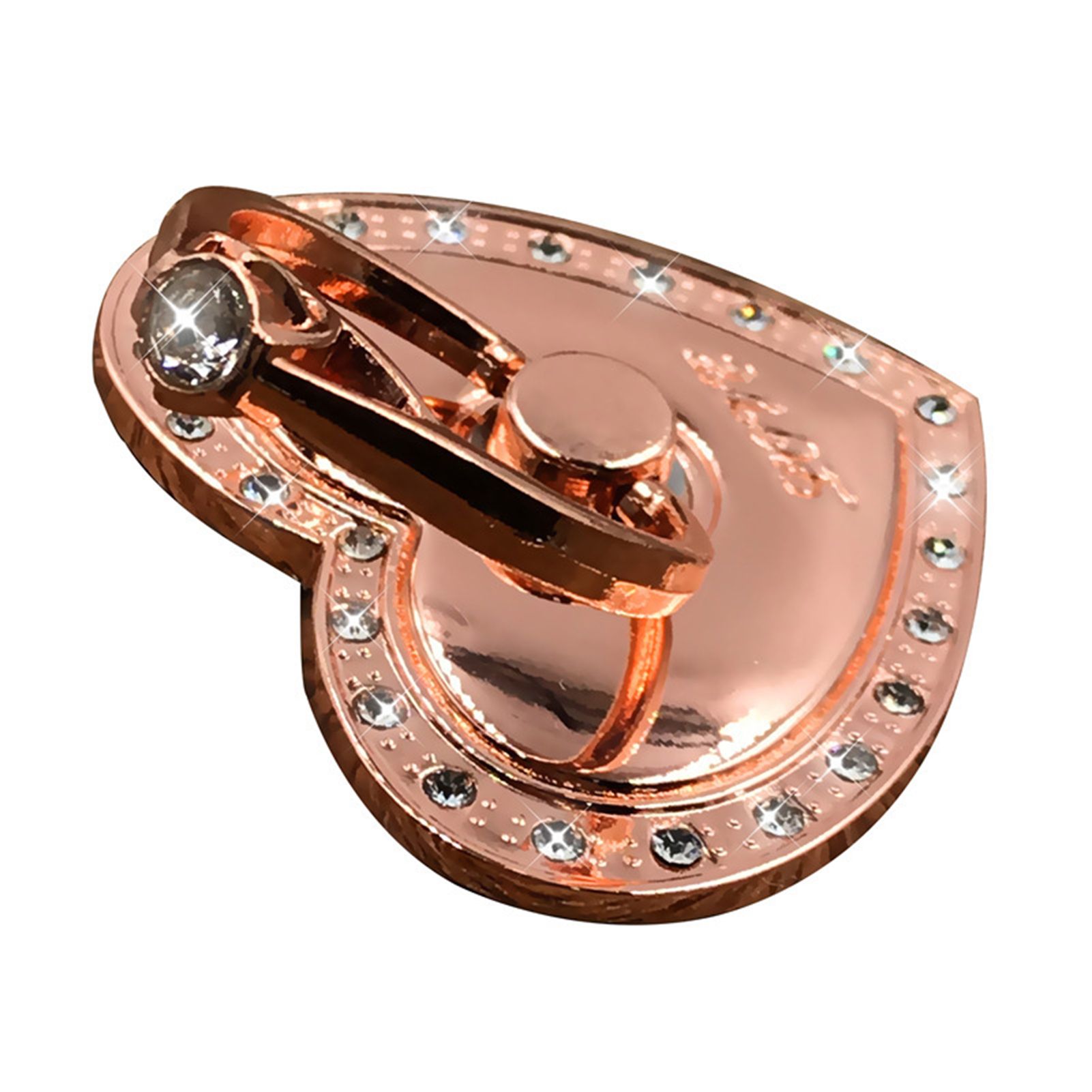 Finger Ring Buckle Sturdy Rhinestone Heart Shape Phone Jewelry Style Holder