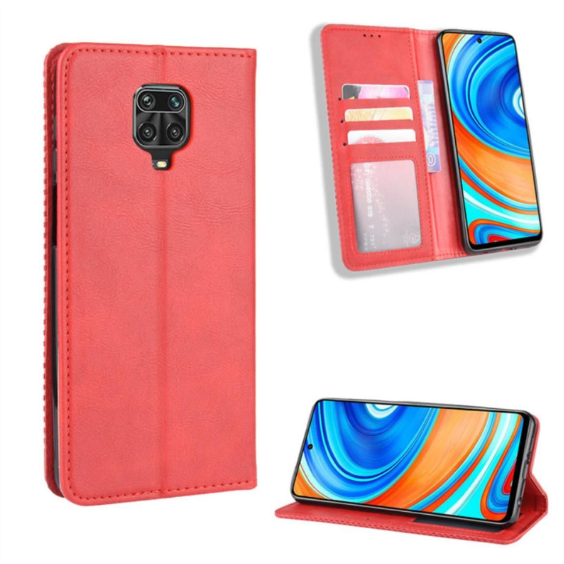 Case For Xiaomi Redmi Note 9 Pro Max Casing Retro Leather Case Card Wallet Tpu Back Cover Protective Case Magnetic Suction Cover Stand Phone Case