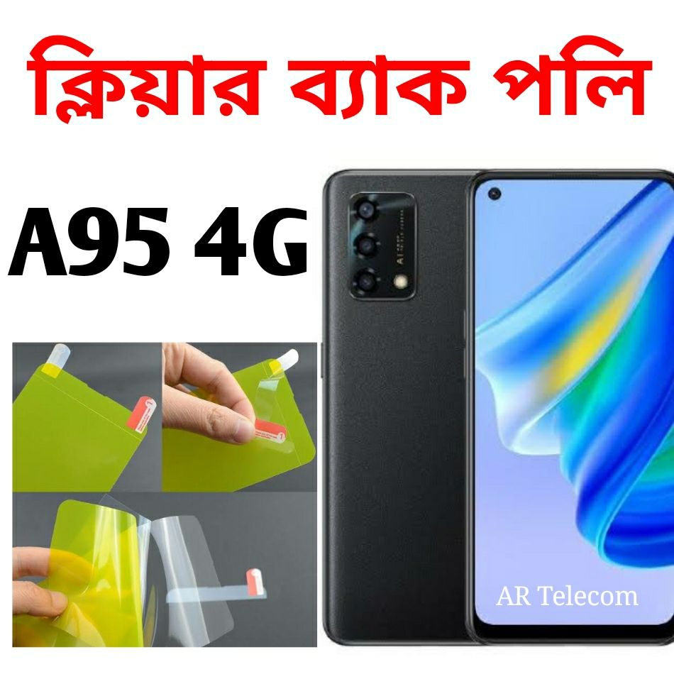 Back Clear Transparent Protector Sticker Poly Film for OPPO A95 4G - Not Glass