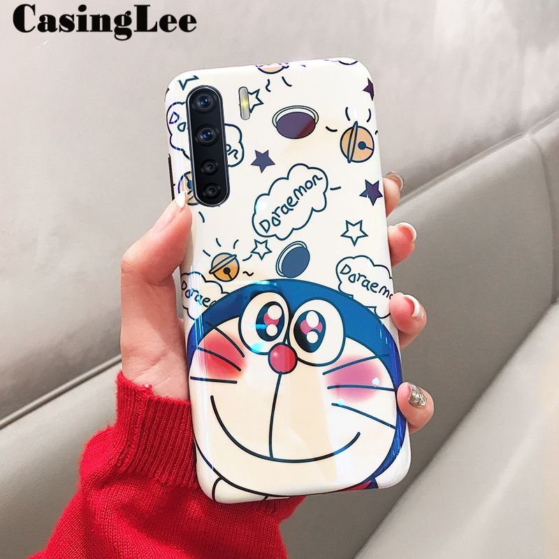 Protect Cover For OPPO F15 Case Cute Doraemon Soft Shockproof Cartoon Design Couple Full Protection Phone Cases OPPO F15 Back Cover For girls and Boys