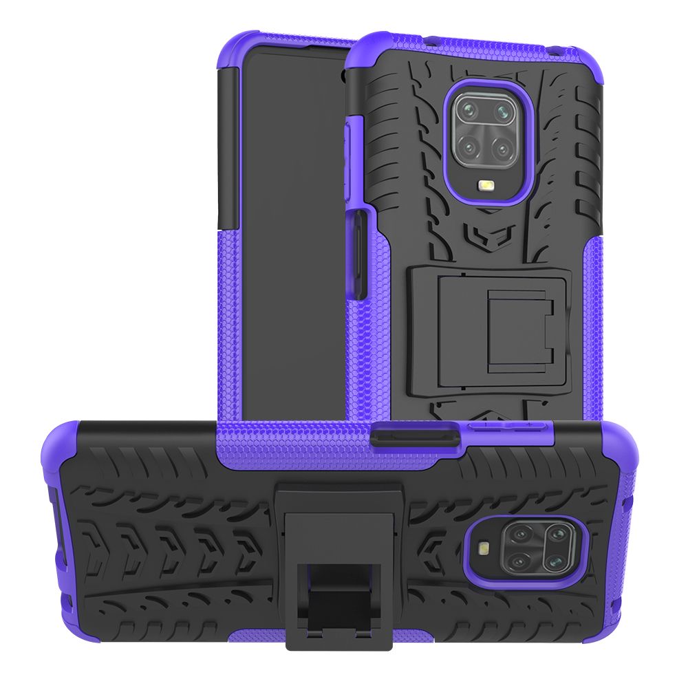 For Xiaomi Redmi Note 9 Pro Heavy Duty Armor Tough Hybrid Shockproof Dual Layer Kickstand Protective Case Cover