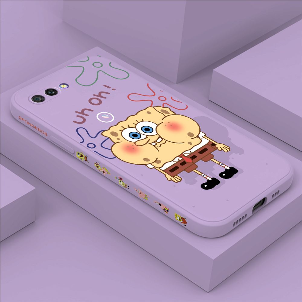 ZeroQiQi for Honor 10 Case Cartoon Anime Side Printing Cases Soft Liquid Silicone Phone Cover