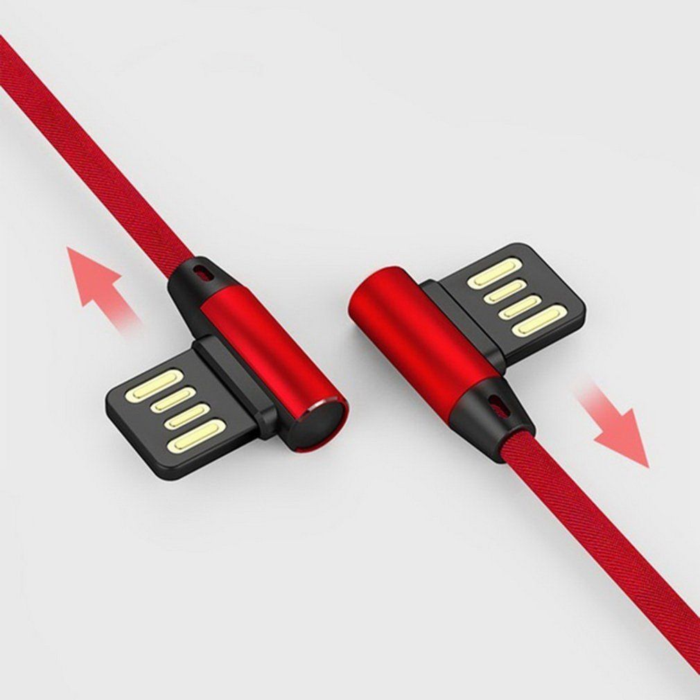 L Type Data Cable Universal For Android Cellphone High Speed Charging Cable Red