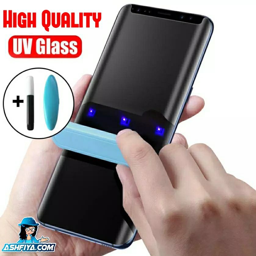 Premium HD Real Tempered Glass Screen Protector for Samsung Galaxy Note 9, Note 8, S9, S9 Plus, S8, S8 Plus, S7 Edge, S6 Edge, S6 Edge Plus UV Curved Glass Screen Protector Scratch Proof