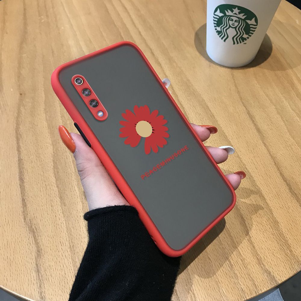 Jizetin for Xiaomi 9 Back Cover Small Fresh Daisies Mobile Phone Case Ultra Thin Full Lens Protection Phone Case for Girl