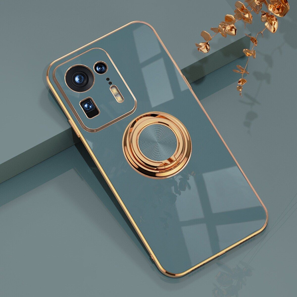 For Xiaomi Mix 4 Luxury Electroplating Soft TPU One-piece Shell with Ring is Compatible case Luxury Electroplating Soft TPU One-piece Shell with Ring is Compatible case