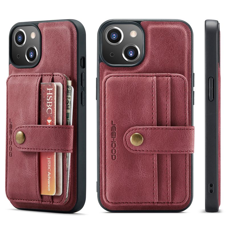 Luxury Leather Case For iPhone 13 Moble Back Phone Casing Wallet Bag Magnetic Shockproof Flip Cover