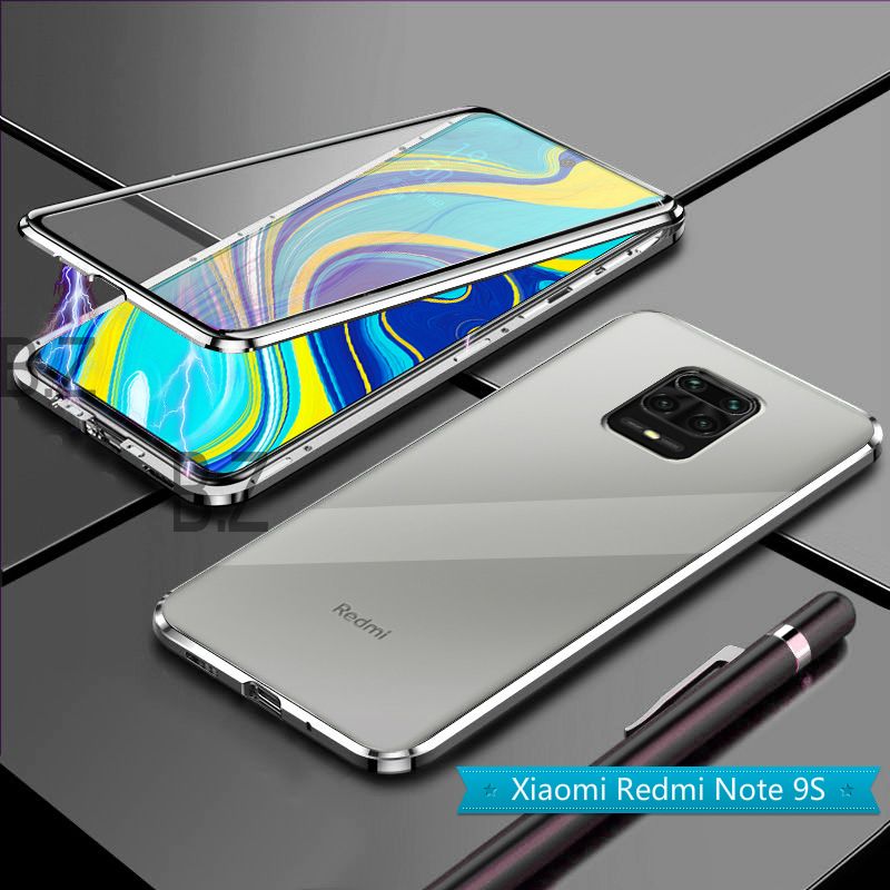 【 ETOP 】 For Xiaomi Redmi Note 9S / Redmi Note 9 Pro Magnetic Case 360 Front+Back double-sided 9H Tempered Glass Case For Xiaomi Redmi Note 9S / / Redmi Note 9 Pro Metal Bumper Case